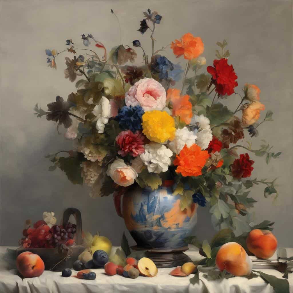 ζωγραφική ανθοδέσμη, καλλιτέχνης δημιουργός, τέχνη, νεκρή φύση, πίνακας λουλουδιών, ρεαλιστικό έργο τέχνης, έμπνευση, εικαστικές τέχνες, ζωγραφική σε καμβά, μοντέρνα τέχνη.